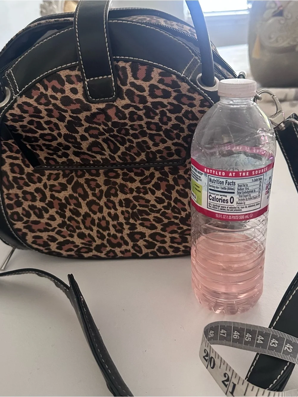 Vintage Leopard Cheetah Print Canvas Train Case Travel Bag with Luggage Sleeve